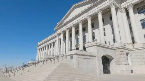 UTAH State Capital Building PAN up Stock Footage 149685879
