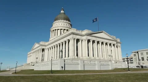 Utah State Capital building SLC HD 4664 Stock Footage 12720980