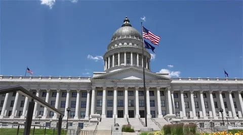 Utah State Capitol Building, located in Salt Lake City Stock Footage 51985052