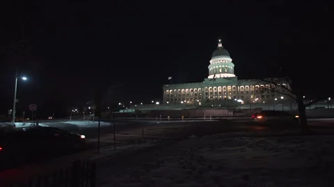 Utah state capitol road timelapse Vídeos de archivo 59083008