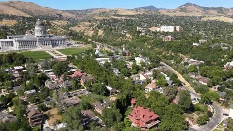 Utah State Capitol in Summer Stock Footage 154138954