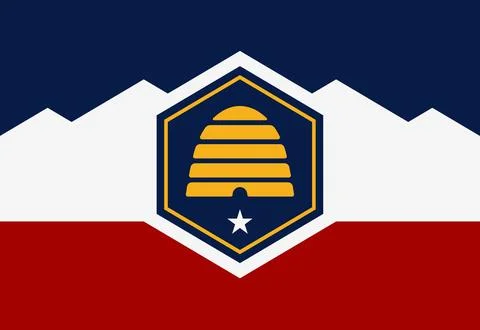 Utah State Flag background illustration Stock Illustration
