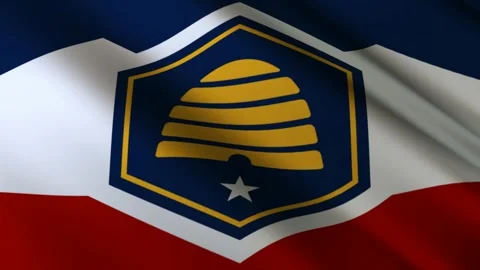Utah State Flag Stock Footage 276105646