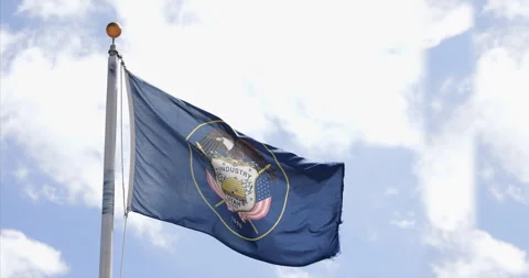 Utah State Flag Stock Footage 285280297
