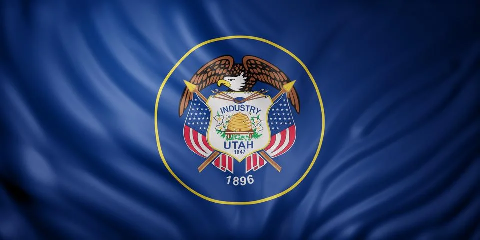 Utah State flag Stock Illustration