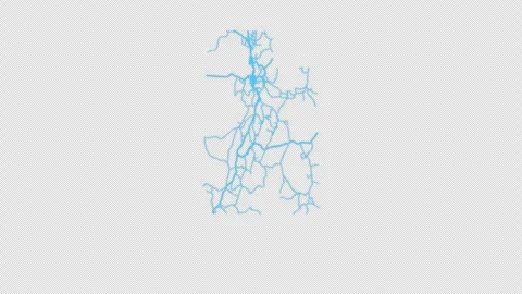 Utah State Line Map Self Drawing Animated Overlay, Alpha 4K 스톡 동영상 340292501