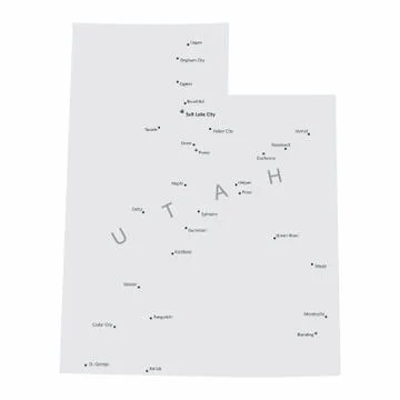 Utah state map Stock Illustration