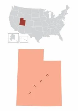 Utah State map Stock Illustration