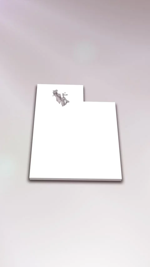 Utah State Map Intro Stock Footage 261977386