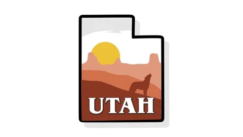 Utah state with mountain and sun view Stock Footage 311836567
