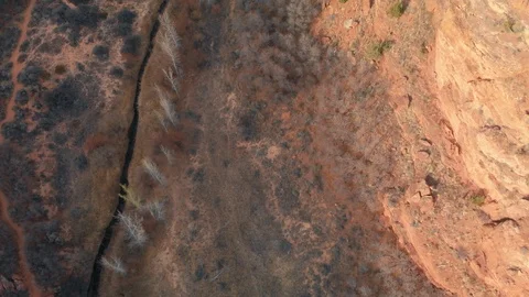 Utah - Tilt Up Flying Forward Through Rock Canyon 動画素材 96087037