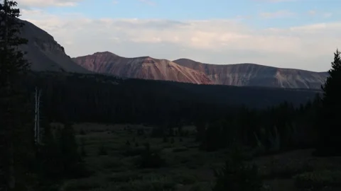 Utah Time lapse: Uinta Mountains sunset Stock Footage 146242381