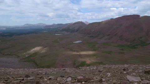 Utah Time Lapse: Uinta Mountains Porcupine Pass clouds moving overhead Video stock 146242493