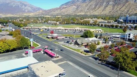Utah Valley Drone Shot Stock Footage 124498097