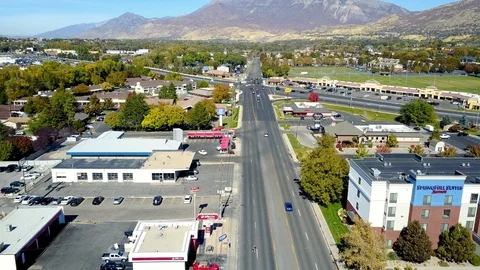 Utah Valley Drone Shot Stock Footage 124498132