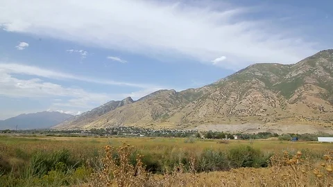 Utah Valley Mountains Stock Footage 105182588