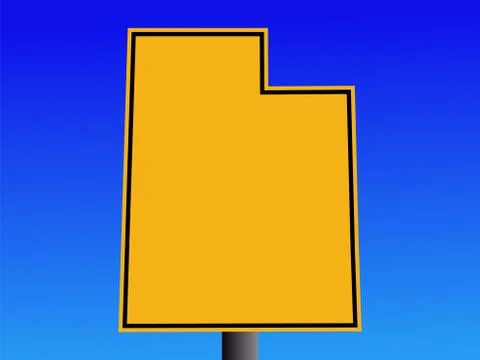 Utah warning sign Stock Illustration