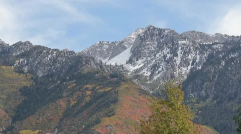 Utah Wasatch Mountain Range Autumn Time Lapse Vidéo 44039114