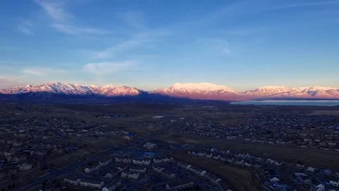 Utah Wasatch Mountain Sunset Time Lapse Vídeos de archivo 75943156