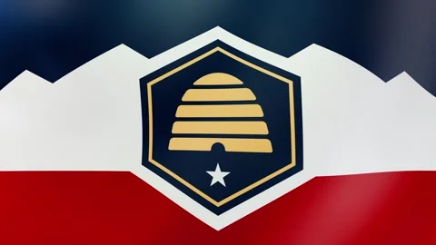 Utah Waving flag Stock Footage 303032307