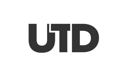 UTD logo design template with strong and modern bold text. Initial based ve.. Stock Illustration