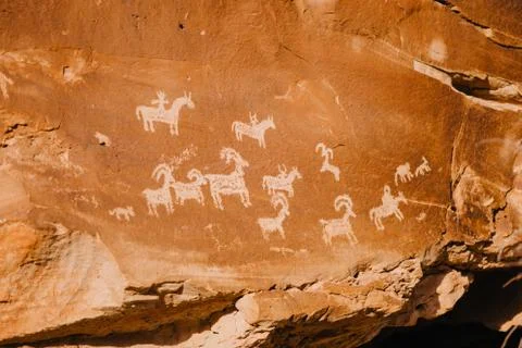 UTE PETROGLYPHS Stock Photos