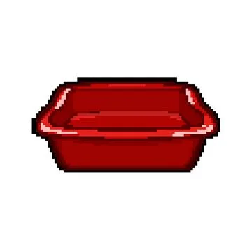 Utensil basin plastic pixel art vector illustration Stock Illustration