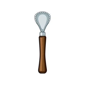 Utensil coconut scraper tool cartoon vector illustration Stock Illustration