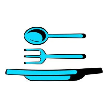 Utensils icon cartoon Stock Illustration