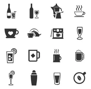 Utensils for the preparation of beverages Stock Illustration