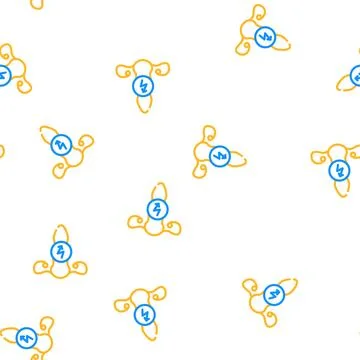 Uterus cutting ache vector seamless pattern 스톡 일러스트
