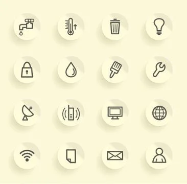 Utilities icons Stock Illustration