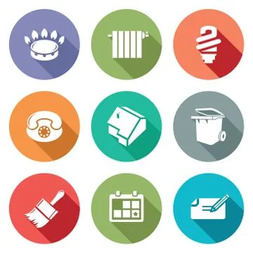 Utilities Icons Set. Vector Illustration Stock Illustration