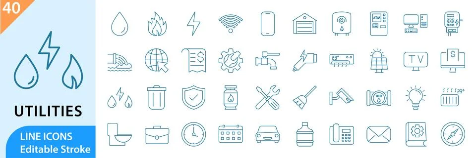 Utilities Stock Illustration