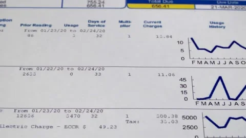Utility bill payments Stock Footage 144020925