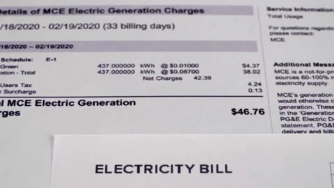 Utility bill payments Stock Footage 144021012