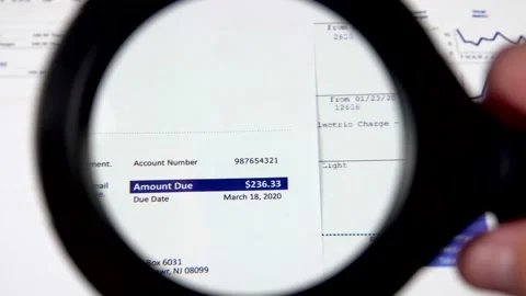 Utility bill payments Stock Footage 144021229