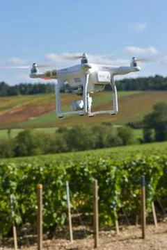 Utility drone over wineyard Stock Photos