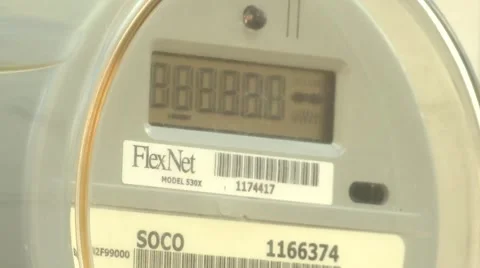 Utility electrical meter 01 库存影片 45170861