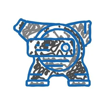 Utility fan garage tool icon doodle illustration Stock Illustration
