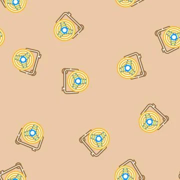 Utility fan garage tool vector seamless pattern 库存插图