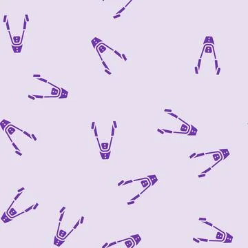 Utility hook garage tool glyph seamless pattern Stock Illustration