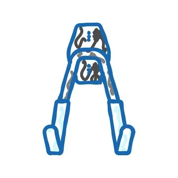 Utility hook garage tool icon doodle illustration Stock Illustration