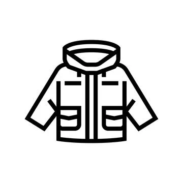 Utility jacket boy baby cloth line icon vector illustration Illustrazione stock