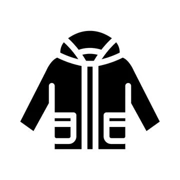 Utility jacket boy baby cloth glyph icon vector illustration Illustrazione stock