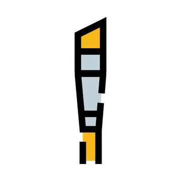 Utility knife cutting tool vector icon design Stock Illustration