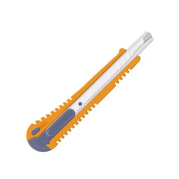 Utility Knife Flat Illustration. Clean Icon Design Element on Isolated Whit.. 스톡 일러스트