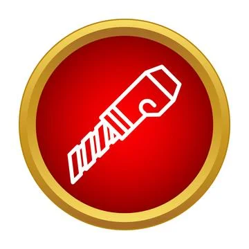 Utility knife icon for cutting and craft activities Stock Illustration
