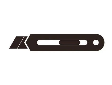Utility knife - packing sign Illustrazione stock