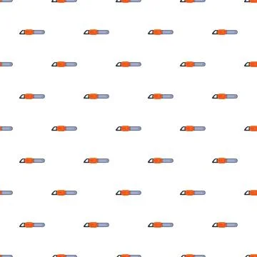 Utility knife seamless pattern creating tool background Stock Illustration